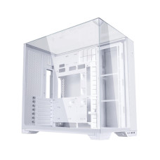 Lian Li O11 Vision Compact Tower Computer Case, Up to 360mm Radiator & 9x 120mm Fan Support, 1x 4mm & 1x 3mm Tempered Glass Panels, Steel & Aluminum Materials, White | O11VPW